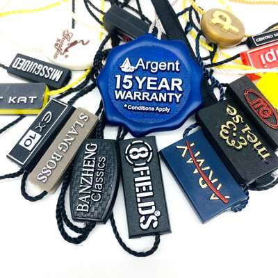 High Quality Custom Embossed Logo Nylon Colorful Plastic Seal Lock Hang Tag String Manufacture