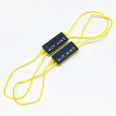 Custom Brand Name Logo Garment Hang Tag Plastic Lock String Seal for Clothing Accessories